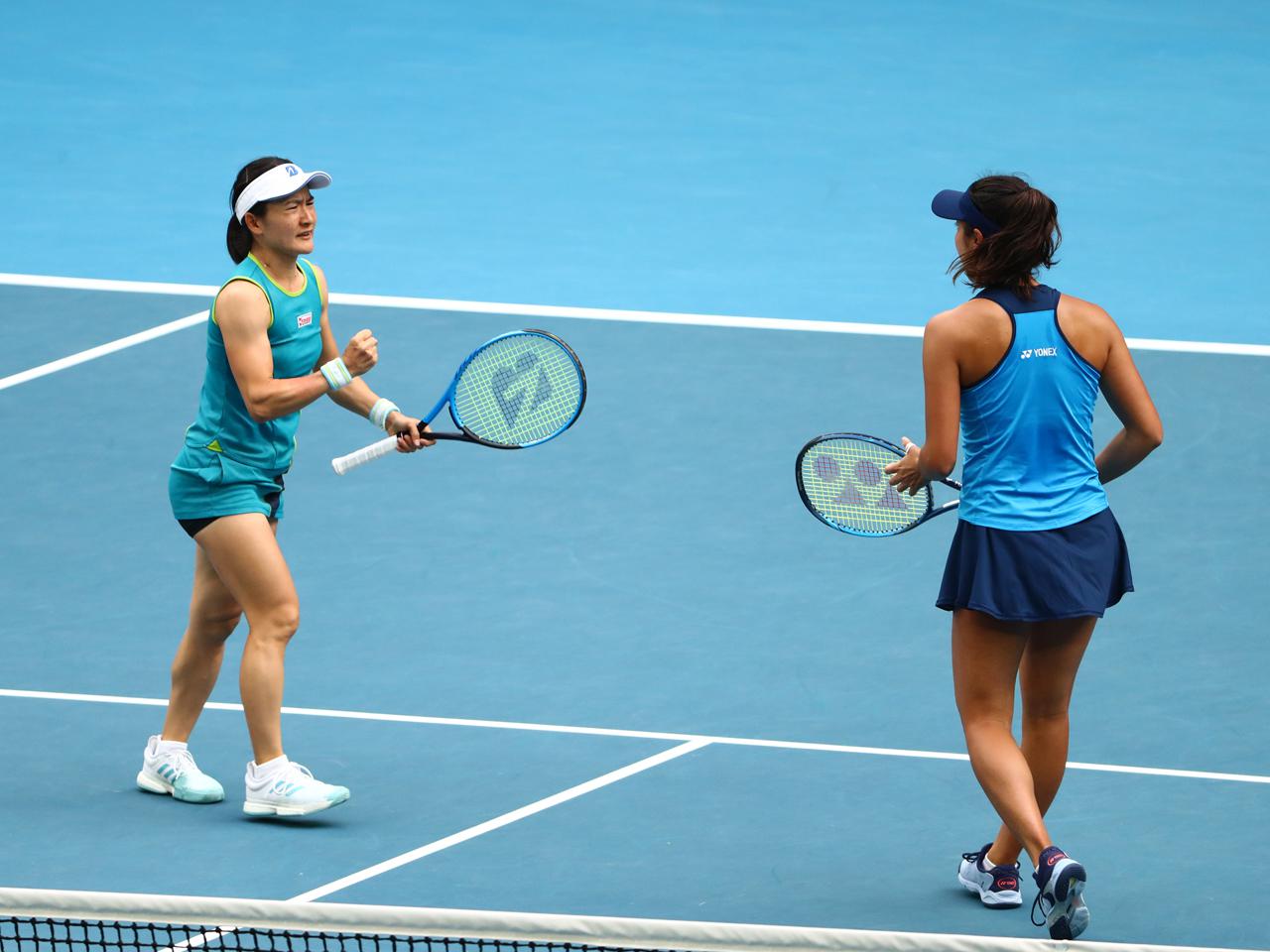 青山修子／柴原瑛菜がトップシードとしての初戦に勝利 [レディース・トロフィー]