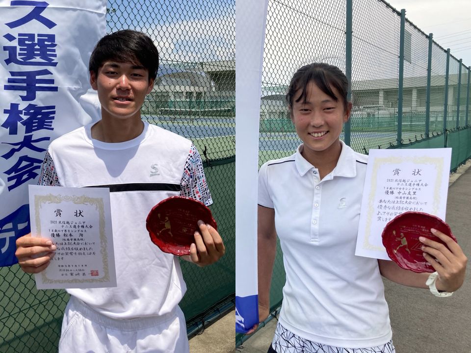 18歳以下は松本洵 長野 松商学園高校 と中山友里 長野 松商学園高校 が優勝 2021北信越ジュニア テニス マガジンonline Tennismagazine Jp