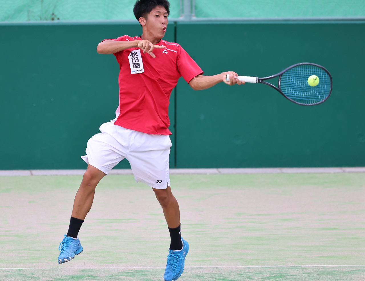 強豪ひしめく中で野坂迅 秋田商 が無欲のベスト8進出 北信越インターハイ テニスマガジンonline Tennismagazine Jp