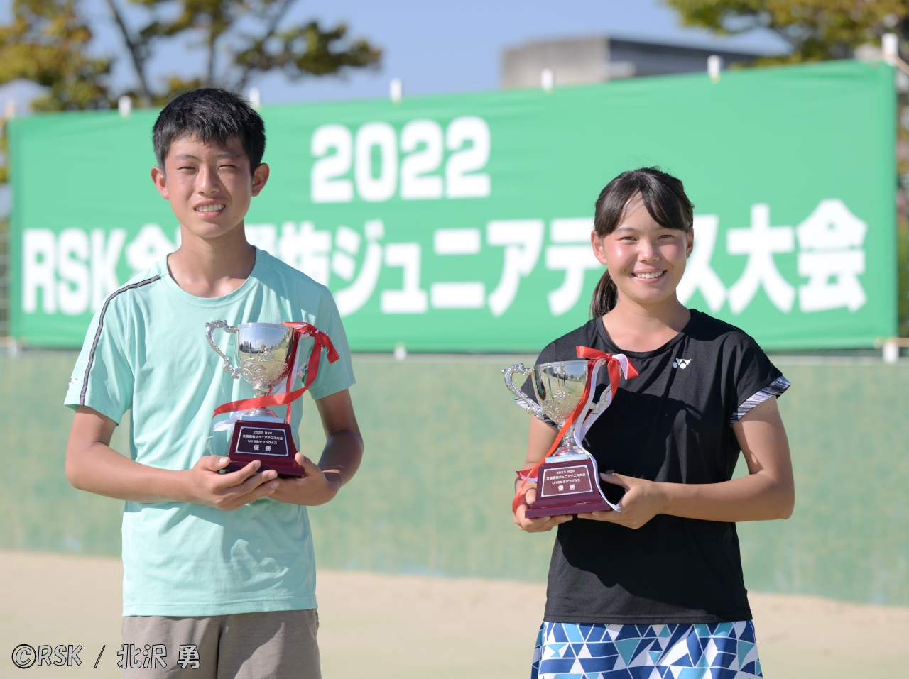 渡邉栞太（広島／Tension）と山本晄（群馬／MAT Tennis Academy