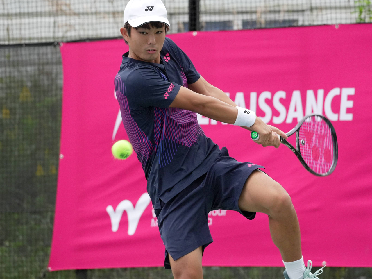 本戦2日目は雨のため男子シングルス1回戦5試合しか完了せず [M15