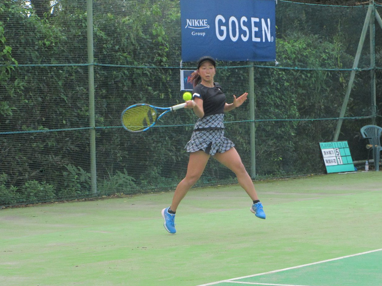 1日遅れで本戦がスタート、単複の1回戦がすべて終了 [W35牧之原国際