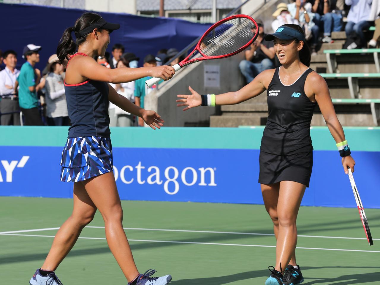 広島優勝の土居美咲 日比野菜緒が初戦突破 準々決勝は青山修子 柴原瑛菜との日本人ペア対決に 東レppo テニスマガジンonline Tennismagazine Jp