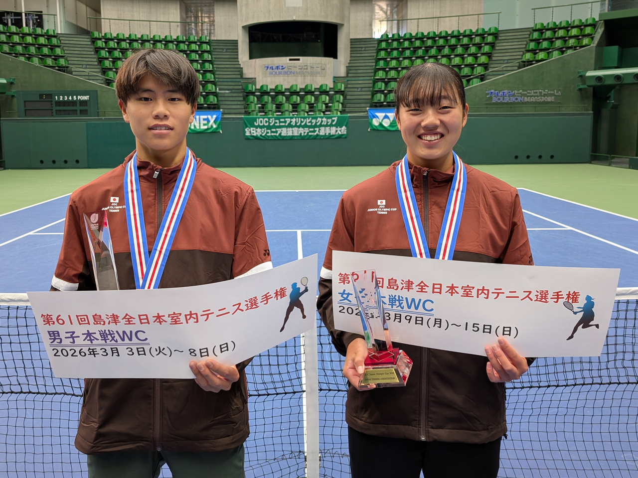 2025年最後のジュニア全国大会は太田周（大分舞鶴高校）と早坂来麗愛