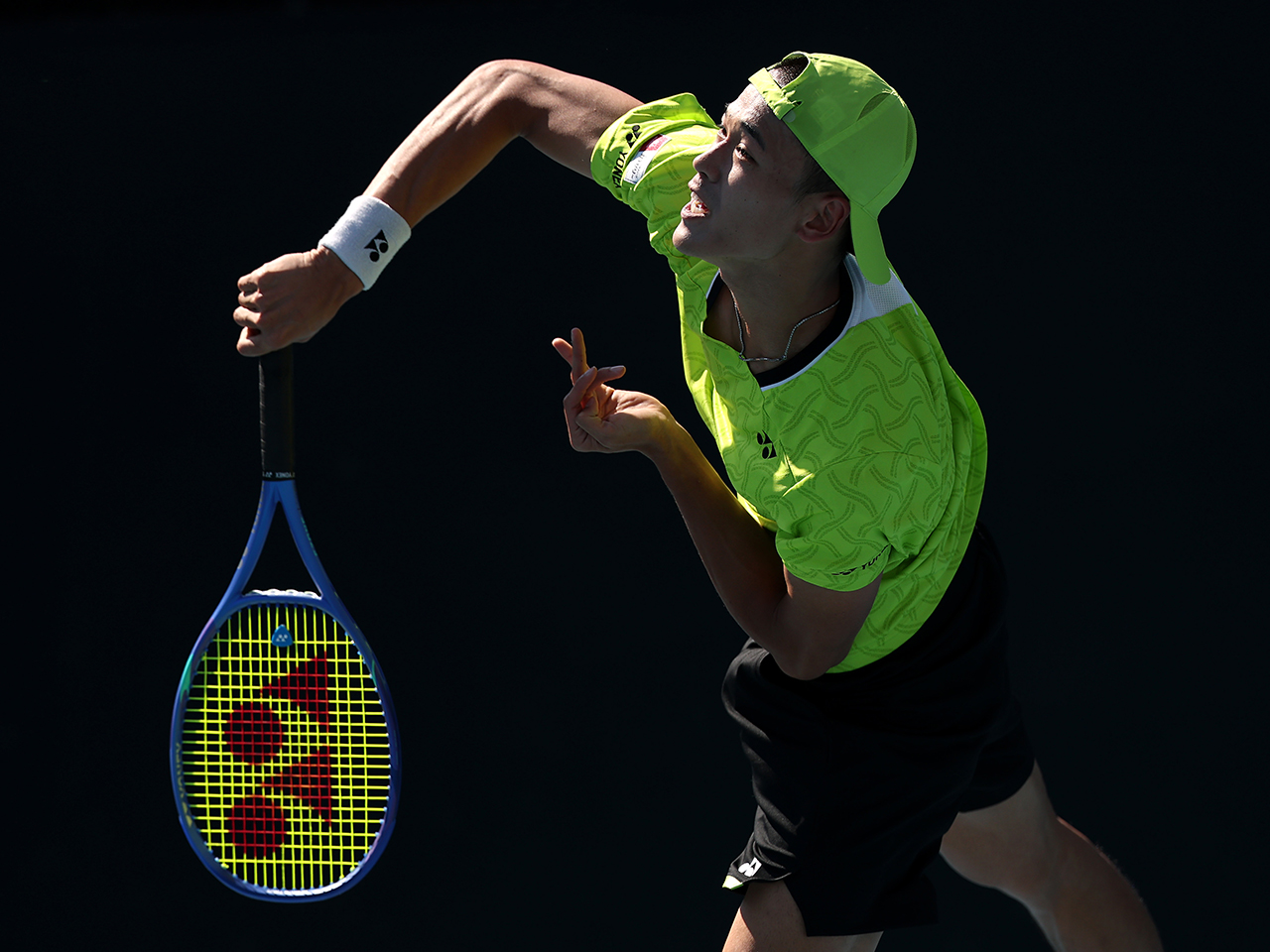 値下げ!新品☆海外輸入レア上下セットアップラッキーインラブテニスUSＭ日本M-L YONEX（ヨネックス） テニスウェア ユニセックス 「上下セット」ニット