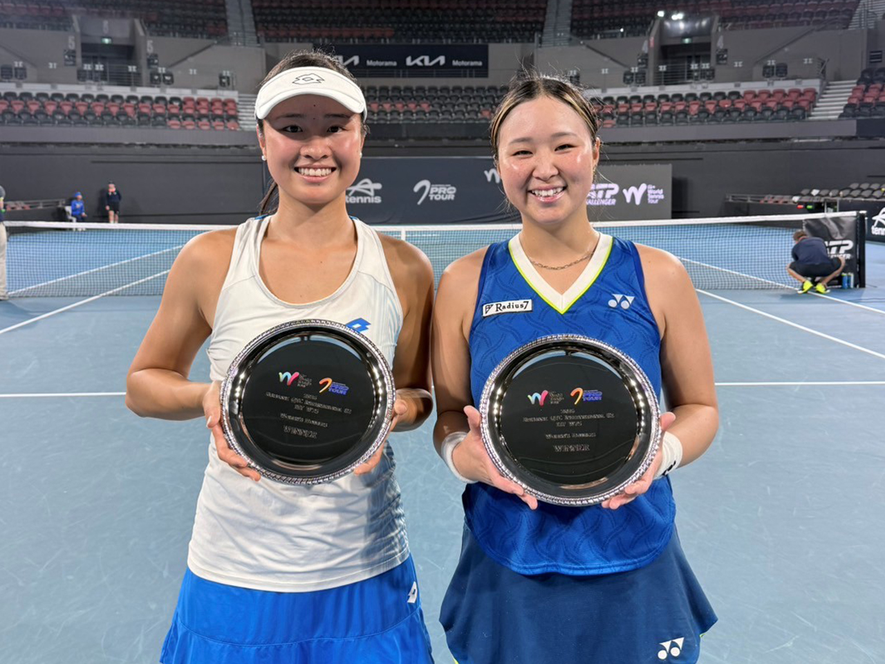 川口夏実／齋藤咲良がペア結成5大会目でダブルス初優勝 [W75ブリスベン