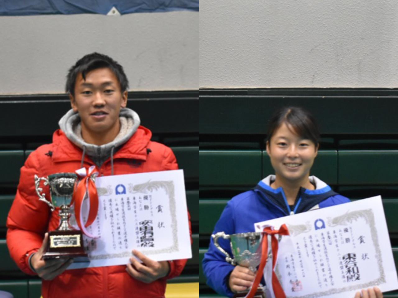 安田有賢 東海学園大4年 と東谷和 園田学園女子大1年 が優勝 安田は4連覇を達成 H30東海学生室内 テニス マガジンonline Tennismagazine Jp