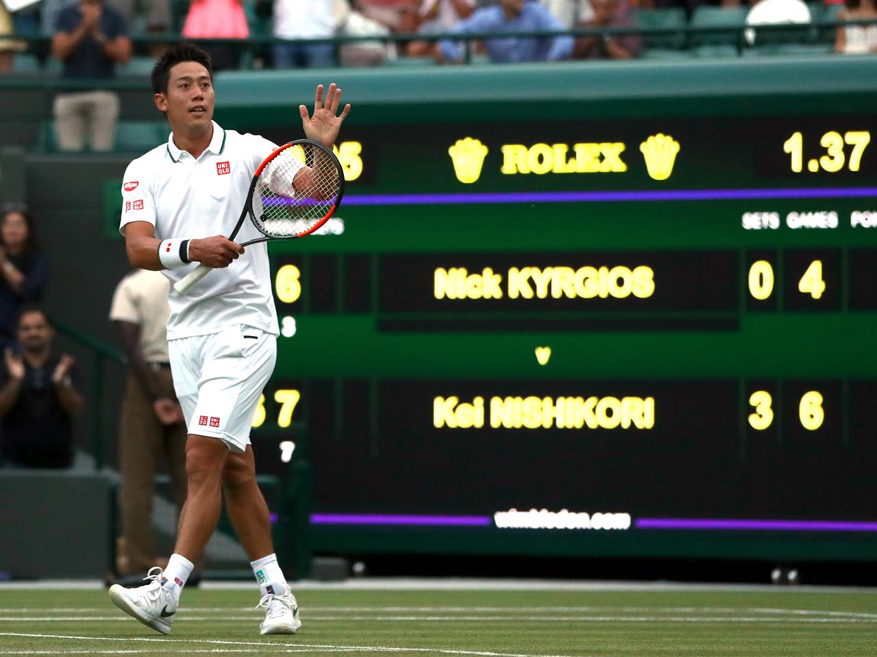 錦織がキリオスをストレートで退け2年ぶりの4回戦進出 ウインブルドン テニスマガジンonline Tennismagazine Jp